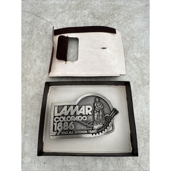 LAMAR COLORADO 100YR ANNIVERSARY BELT BUCKLE #154/1000 Buckles Limited Rare - Picture 1 of 8